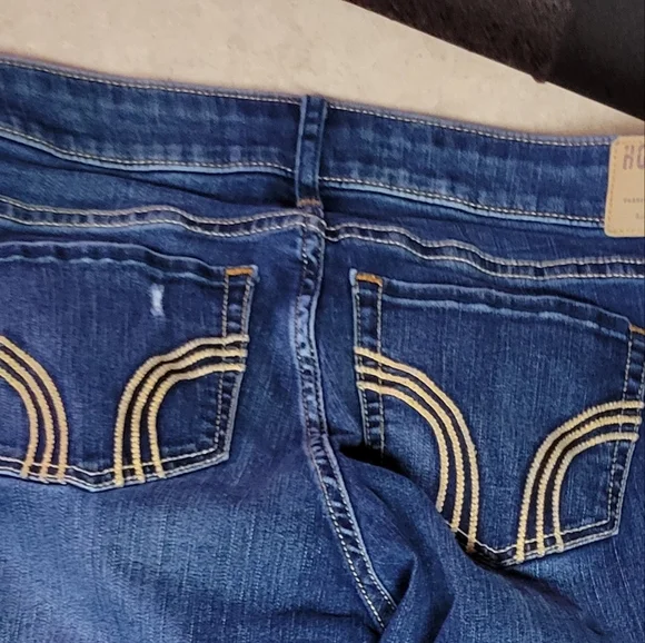 Hollister women size 9 regular skinny Blue Jeans - Picture 8 of 8